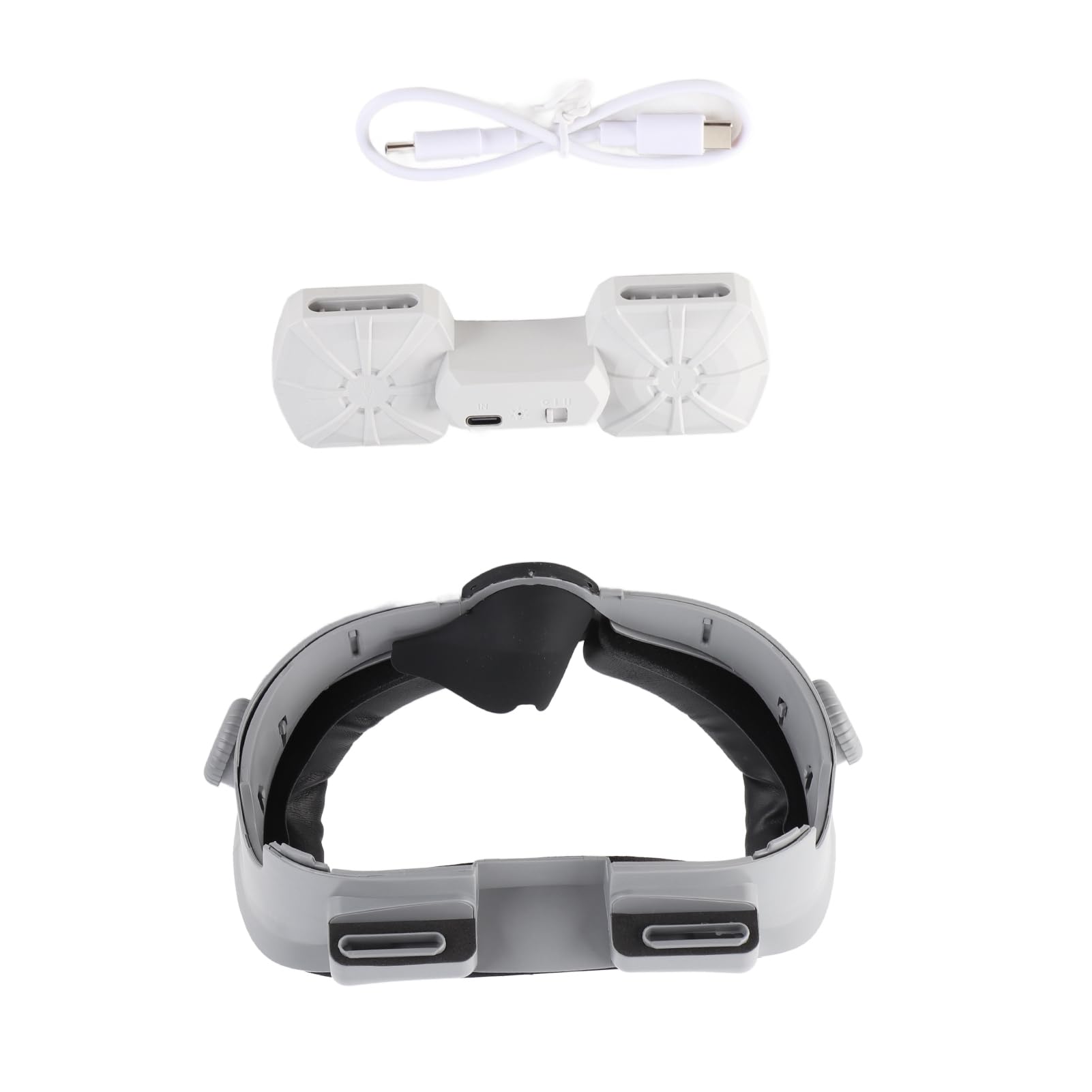 Maschera Facciale di Ricambio con Doppia Ventola Magnetica, Circolazione 'aria Antiappannamento per 3, Traspirante, Confortevole, Confezione da 1