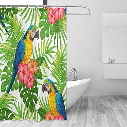 ALAZA Shower Curtain, Turquoise Blue Plaid Bathroom Waterproof Polyester Curtains Accessories With Hooks For Home Decorative (153cm x 183cm)