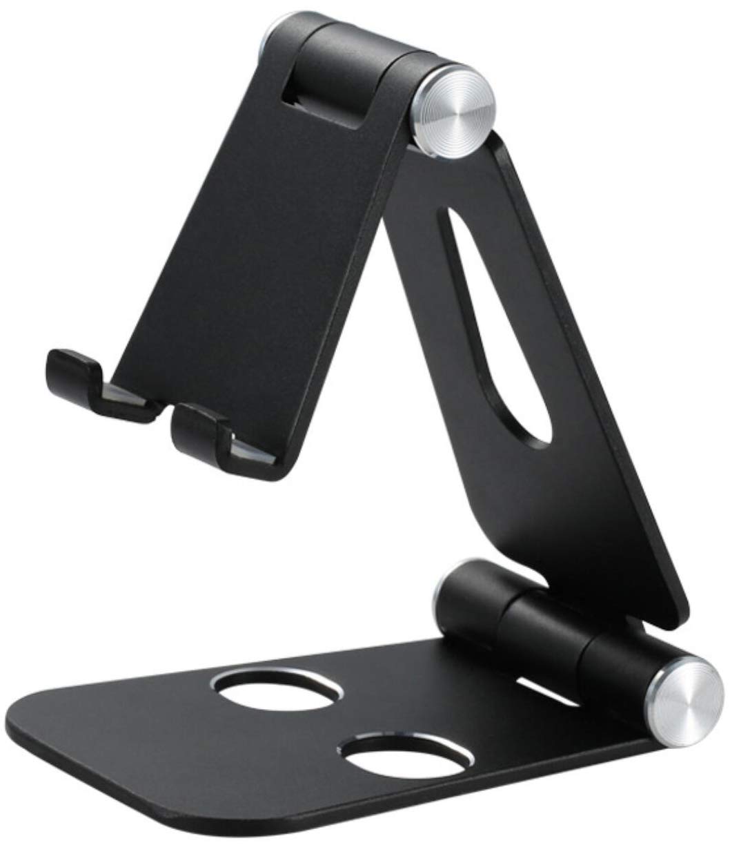 cocopar Monitor Stand Adjustable Desk Mobile Phone Holder Fully Foldable Aluminum Compatible for Smartphone Portable Monitor iPad iPhone