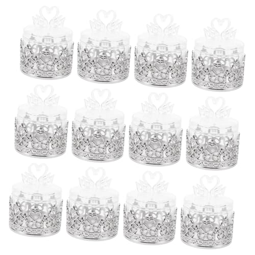 VILLFUL 12pièces Lot De Boîtes à Dragées Pour Mariage Contenants à Dragées Transparents Pour Fête Boîtes à Bonbons Rondes Pour Événements