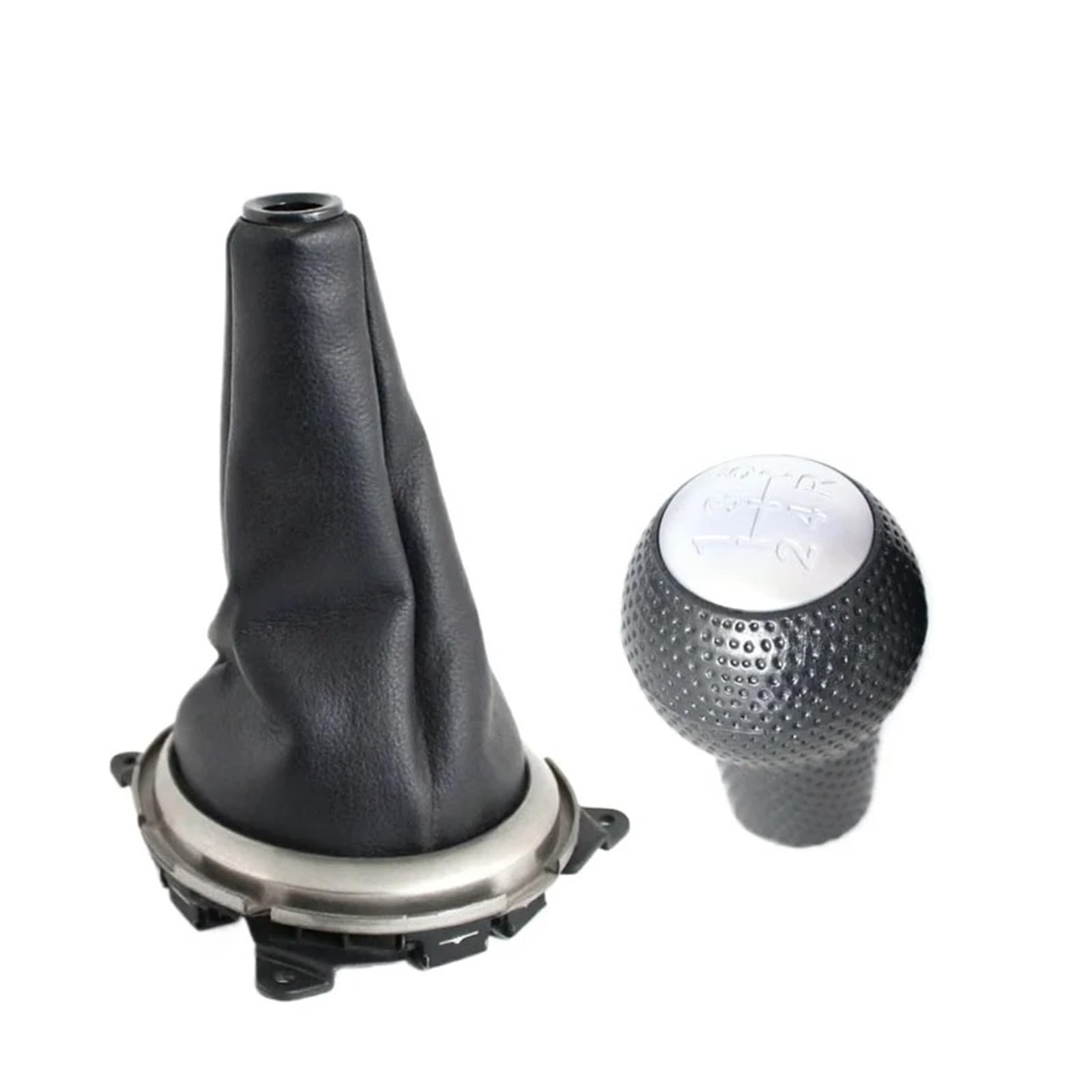 Mkgkacvcpt 2Pcs Set Manual Shifter Knob For Fit/Jazz 2009 2010 2011 2012 2013 2014 2015 5Speed Gear Shift Knob Shifter Lever Change Stick Gaitor(2Pcs Set)