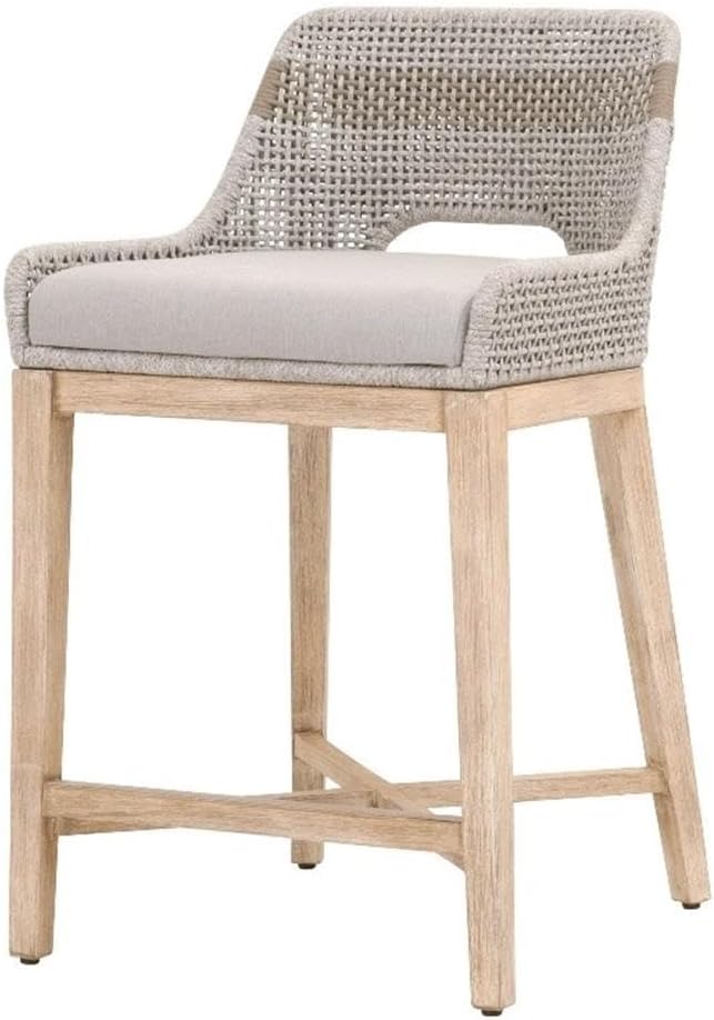 Star International FurnitureWoven 26" Fabric Counter Stool in Taupe Gray