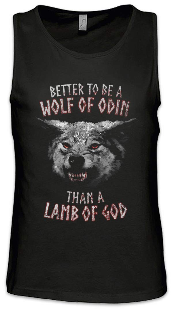 Urban Backwoods Men's Black Wolf Of Odin Tank Top Training Gym Vest Shirt Size 5XL