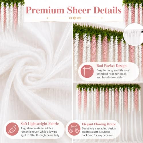 Image of Indian Pooja Backdrop Set, Diwali Curtain Decor, Wisteria Garland