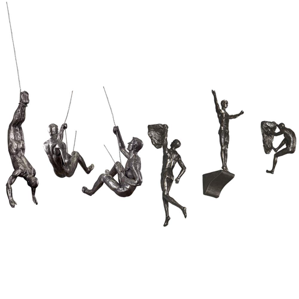 Buy Olpchee 6Pcs Industrial Style Retro Resin Climbing Man Wall