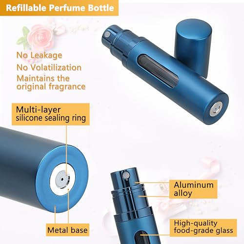 Refillable Travel Perfume Atomizer 2-Pack - 5ML Leakproof Spray Bottles - Image 2