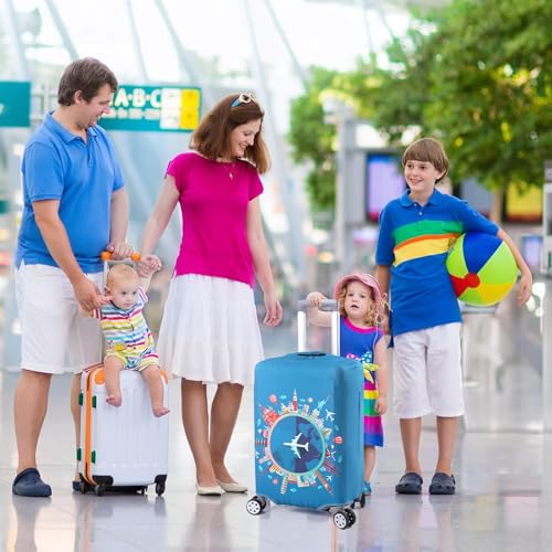 Emperoch Travel Luggage Cover Fit 18-32 Inch, Elastic Washable, Dustproof Anti Scratch Trolley Suitcase Cover Protector for Wheeled Luggage (Blue, L Fits 26-28 Inch Luggage) by emperoch - Image 6