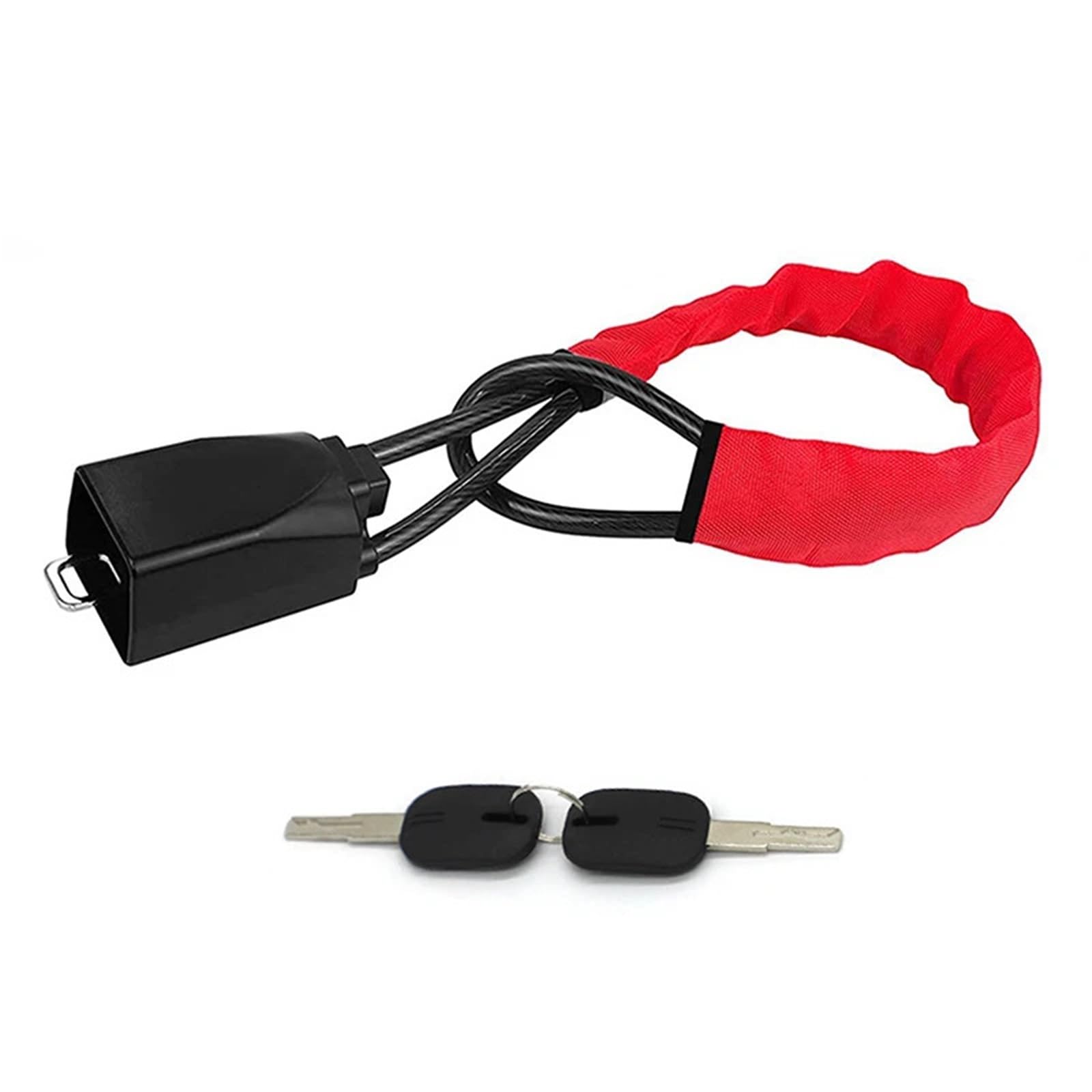 Steering Wheel Lock Theft Prevention Anti Device Lock for Truck SUV Van RV Car Steering Wheel with Seat Belt Buckles Sturdy(Red)