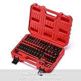 CASOMAN 55PCS 1/4-Inch Drive Impact Socket Set, Shallow & Deep, 5/32 Inch - 9/16 Inch, 4mm - 15mm, Metric/SAE, 6-Point, Cr-V Steel Socket Set - Image 6
