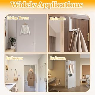 Lot de 2 séchoirs pliables au-dessus de la porte pour vêtements, manteaux et serviettes, blanc