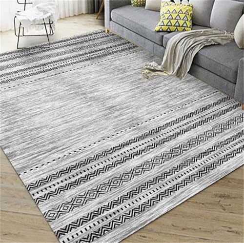 Grand tapis chambre d'une élégance géométrique et finitions soignées - 2