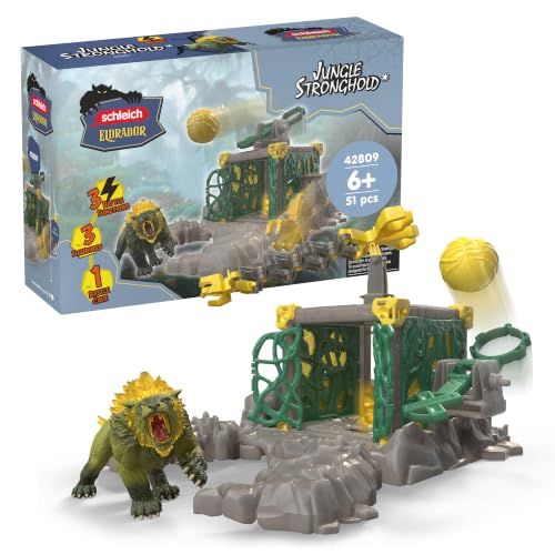 Image of Schleich Eldrador - 51Pc Jungle Stronghold Playset - Kids Ages 7+ | 42809