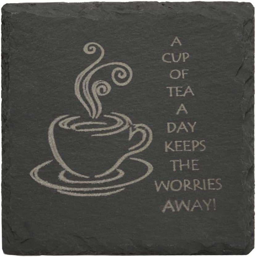 52 Pack 4 x 4 Inch Yousonew Blank Black Slate Coasters Bulk Square Slate Stone Coaster for Drink Bar Kitchen Home,Outdoor Coffee Table,Engraving,Handmade Natural Rough Edge, Set of 52 - Image 9