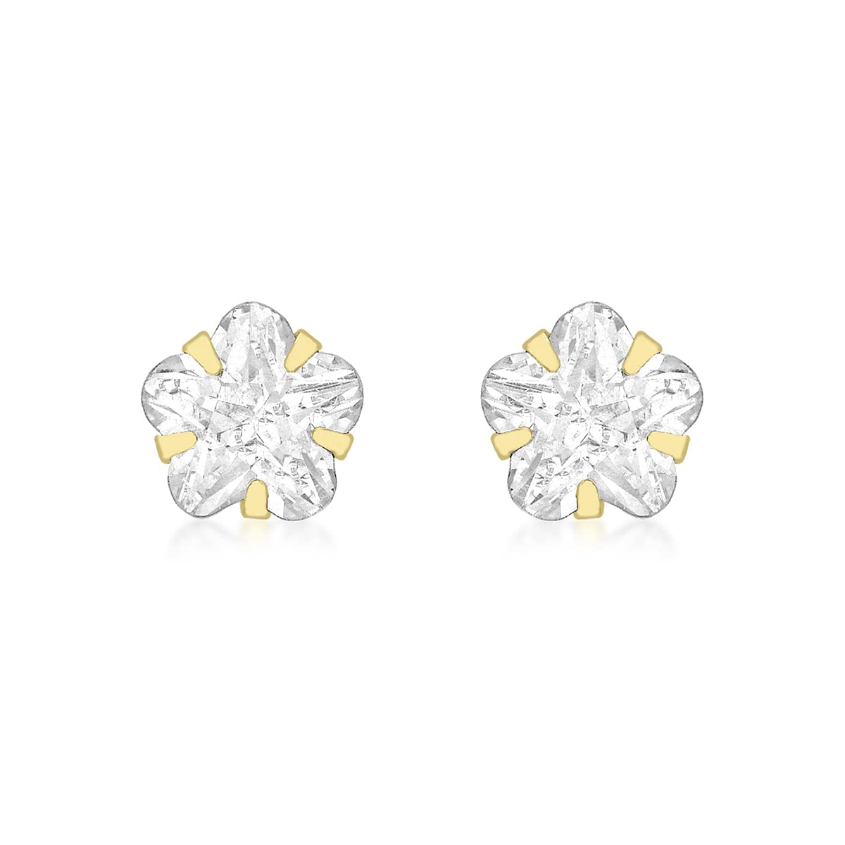 Oxyde de zirconium et or 9 carat pour des boucles d'oreilles d'exception - 7