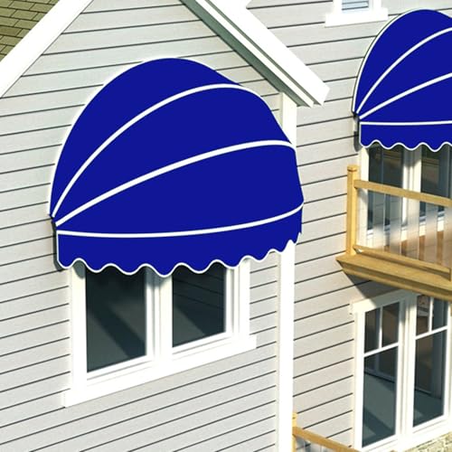 Protection UV extérieure auvent rétractable bleu étanche pour patio - 2