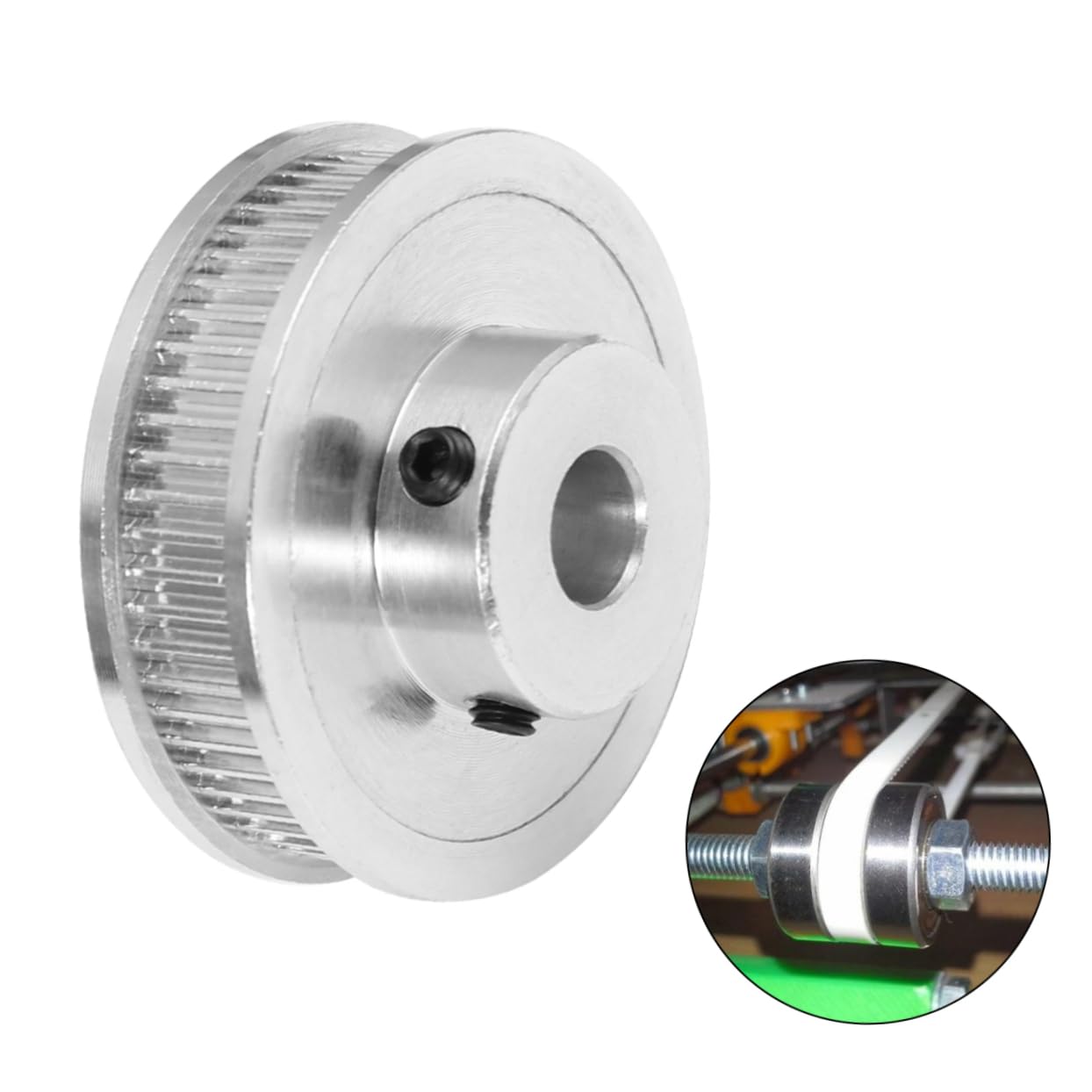 CIYODO Mechanical Timing Pulleys Belt Pulley 60 Tooth Synchronous Wheels Synchronous Wheel Supplies Silver
