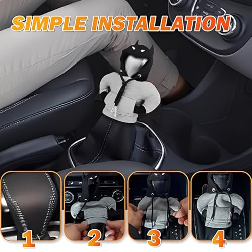 Schaltknauf Hoodie, Mini-Auto-Schalthebelabdeckung mit Kapuze, Lustige Hoodies Auto Schalthebel Innenraum Dekoration, Manueller Oder Automatischer, Auto Deko Innenraum, für die meisten Fahrzeuge