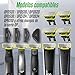 Imagen de Kit de 4 Cuchillas + 3 Peines Guía Compatibles + 1 funda compatible con OneBlade