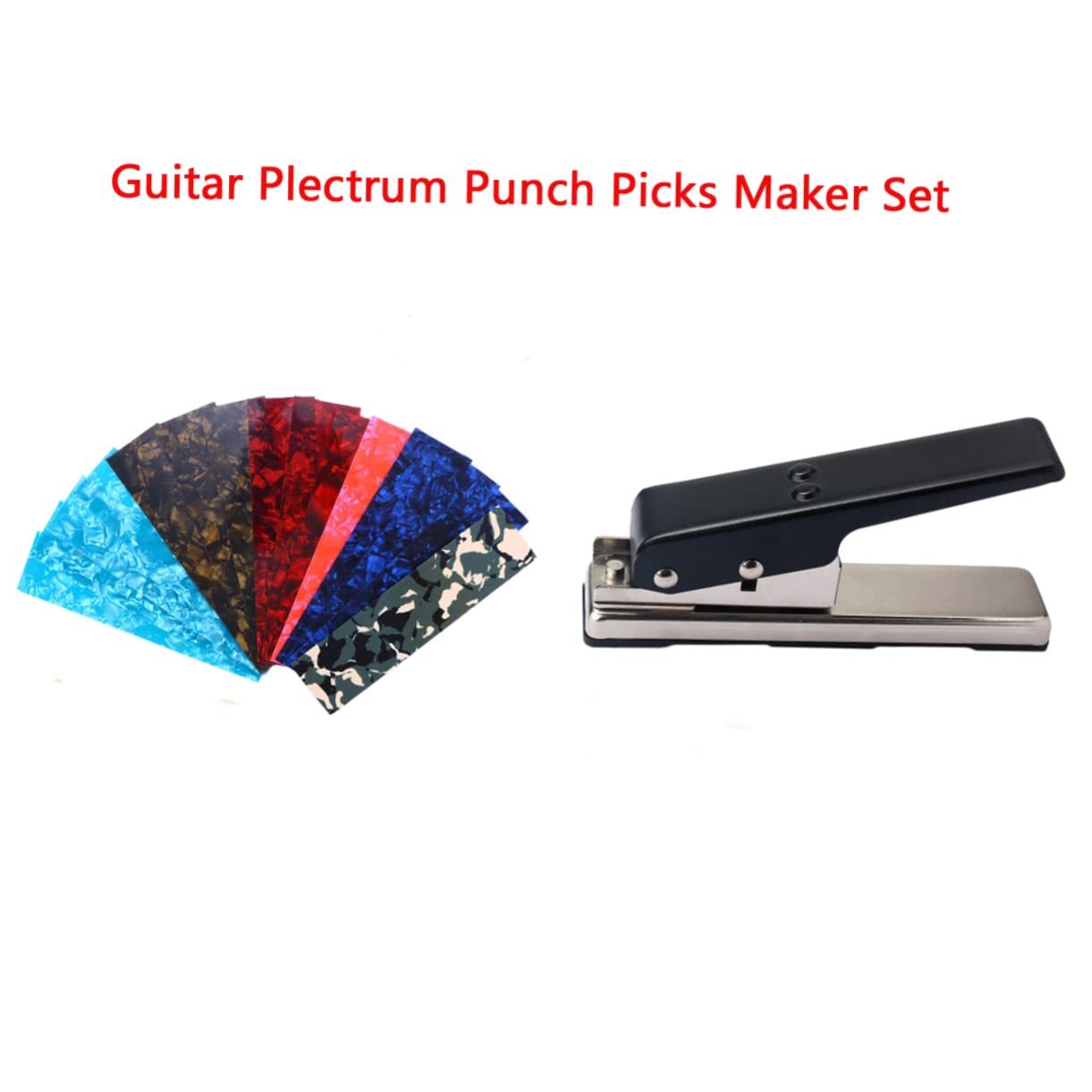 R26 Punch per Plettri Chitarra Professionale, Nero | Pvc e Carte Hotel, Taglio Preciso di Derlin e Abs Fino a 1mm, Base in Plastica
