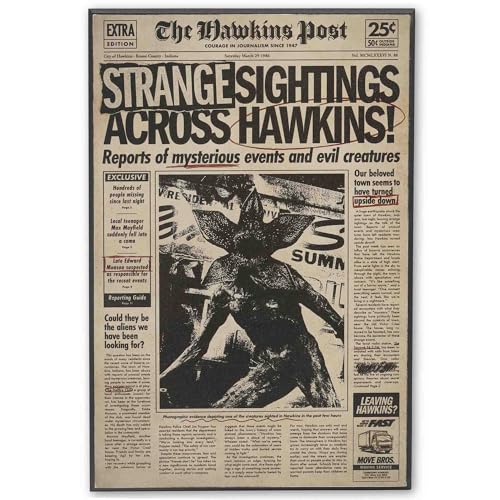 Stranger Things Newspaper Headline Wood Wall Decor
