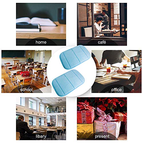 Image of 2 Pack Portable Computer Elbow Wrist Pad, Hatisan Premium Memory Cotton Desktop Keyboard Arm Rest Support Mat for Office Home Laptops - More Comfort & Less Strain(7.9 x 11.8 Inch) (Blue)