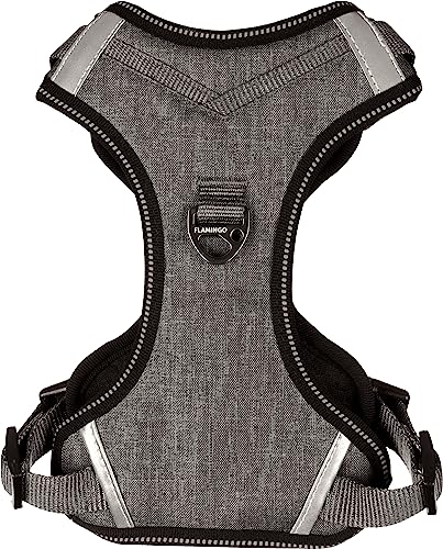 Flamingo Dog Harness Heron Grey M 28-37cm 36-48cm 20mm - Image 4