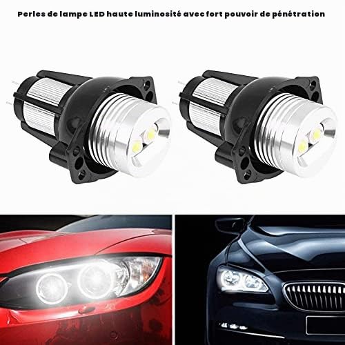 EBTOOLS pour led angel eyes e90 12w 2009 pour angel eyes e90 2006 2 PCS 12W 6000K LED Ange Yeux Halo Anneau Marqueur Lumière pour E90 E91 05-08 Auto Lampes Blanc Couleur Angle Yeux LED Lumière
