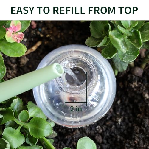 Soilagua 19 oz Extra Large Plant Self Watering Globes Top Fill, Plastic Water Bulbs, Slow Release Terracotta Self Watering Planter Insert, Plant Watering Devices System, Water Spikes Stakes, 2 Pack by Soilagua - Image 3
