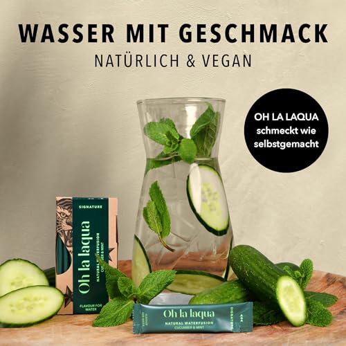 Oh la laqua - Flavour Mix - 20 Flavours - Für Wasser mit sanftem Geschmack - Ohne Zucker - Ohne Süßstoff - Für 10l Infused Water - 100% Natürlich