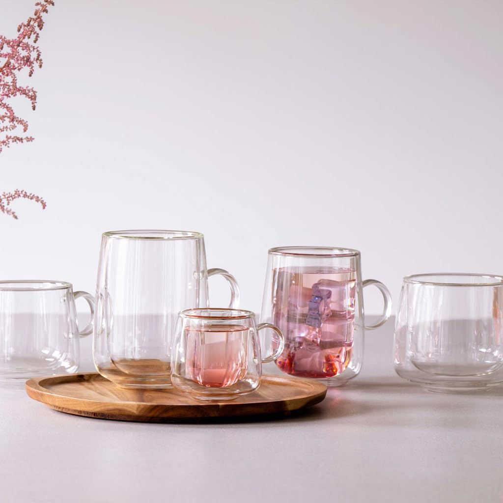 Villeroy & Boch – Artesano Hot&Cold Beverages vaso para cappuccino, set de 2 vasos de doble pared para bebidas frías y calientes, vidrio borosilicato, apto para lavavajillas, apto para microondas