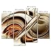 First Wall Art - Abstract Orange Brown White Lines Wall Art Painting The Picture Print On Canvas Abstract Pictures for Home Decor Decoration Gift