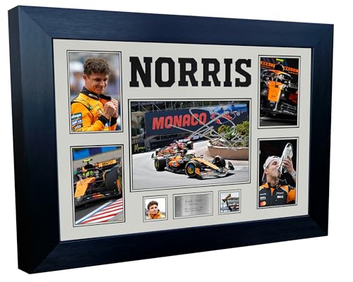 Cadeau Formule 1 cadre photo Lando Norris Monaco 2025 pour fan McLaren