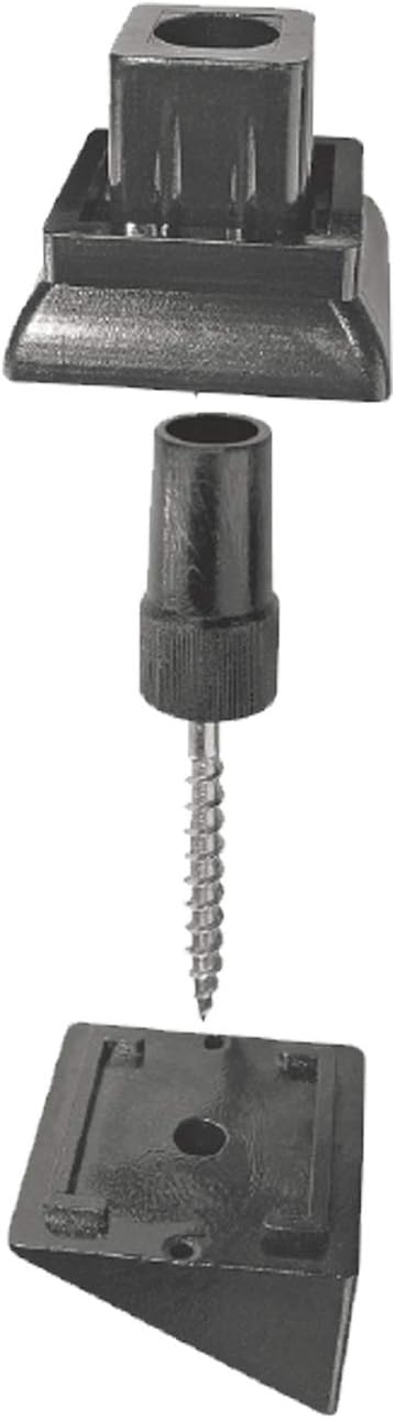Nuvo Iron SQMSRA Surface Mount Stair Square Pack installs one 20 Pack of Round balusters Railing Adapter, Black