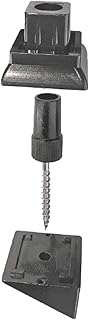 Nuvo Iron SQMSRA Surface Mount Stair Square Pack installs one 20 Pack of Round balusters Railing Adapter, Black