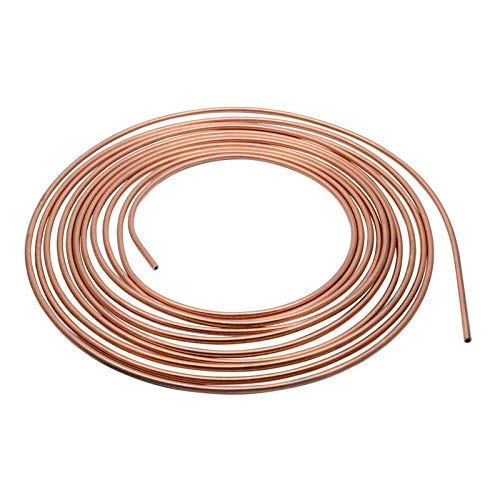 Juego de cables de freno de 3/16 "para coche, tubo de aceite de freno de acero interior de cobre, 10 m, rollo con 20 tuercas de macho y hembra