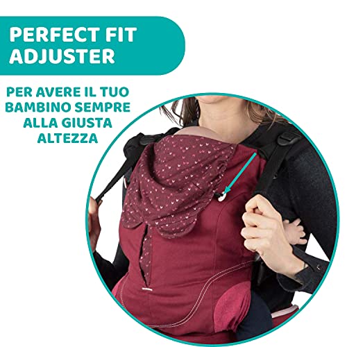 Chicco Marsupio Neonati Ergonomico Myamaki Fit, Zaino Porta Bambino Dalla Nascita A 15 Kg, Porta Bebè Evolutivo Multifunzione Con Seduta E Pannello Regolabili, Supporto Per Schiena E Collo - 8