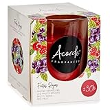 Velas Aromáticas Fragancia Frutos Rojos en Vaso de Cristal +30 Horas Duración | Ambiente Cálido y Acogedor | Velas Perfumadas Para el Hogar (1 Unidad)