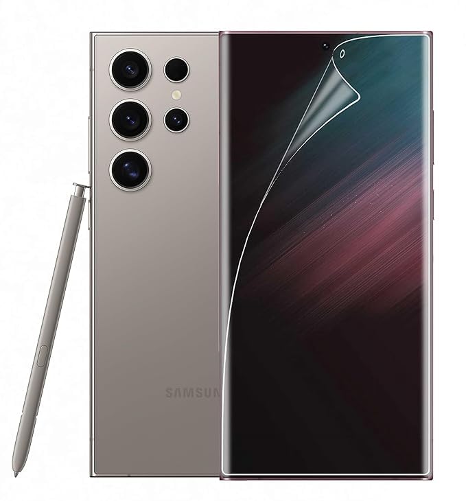 Image of Blacksheep High Sensitivity Hydrogel Screen Protector Compatible with Samsung Galaxy S22 Ultra 5G / Samsung Galaxy S23 Ultra 5G Matte Transparent Soft TPU Protective Film [Fingerprint Unlock Compatible] [Clear HD]