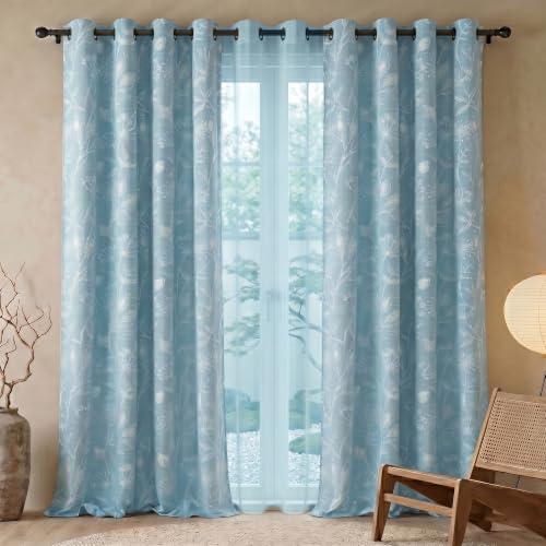 Image of Story@Home 100% Cotton Linen Curtains for Long Door Set of 3 Curtains 9 Feet Long, Room Darkening Curtains with Tie Back (116 X 275 Cm | White & Maroon /Navy Blue)