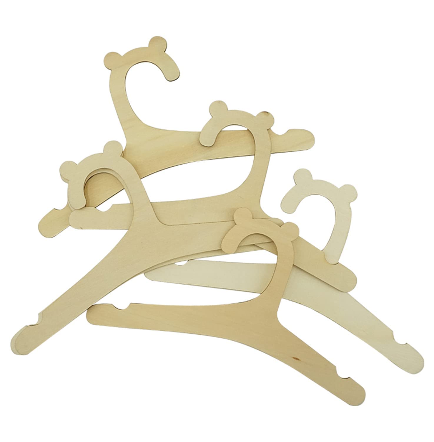 Perchas de madera para niños, (10 unidades) con orejas de oso lindas perchas de madera para bebé, perchas antideslizantes para abrigos, trajes, pantalones y chaquetas de niños