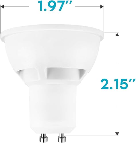 Miniatura 4 de LUXRITE Bombillas LED MR16 GU10 regulables, equivalente a halógeno de 50 W, blanco brillante de 5000 K, 500 lúmenes, bombilla LED GU10 de 120 V,