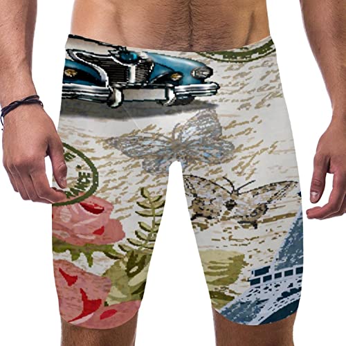 Jammers de natación para hombre con diseño vintage de la Torre Eiffel de París