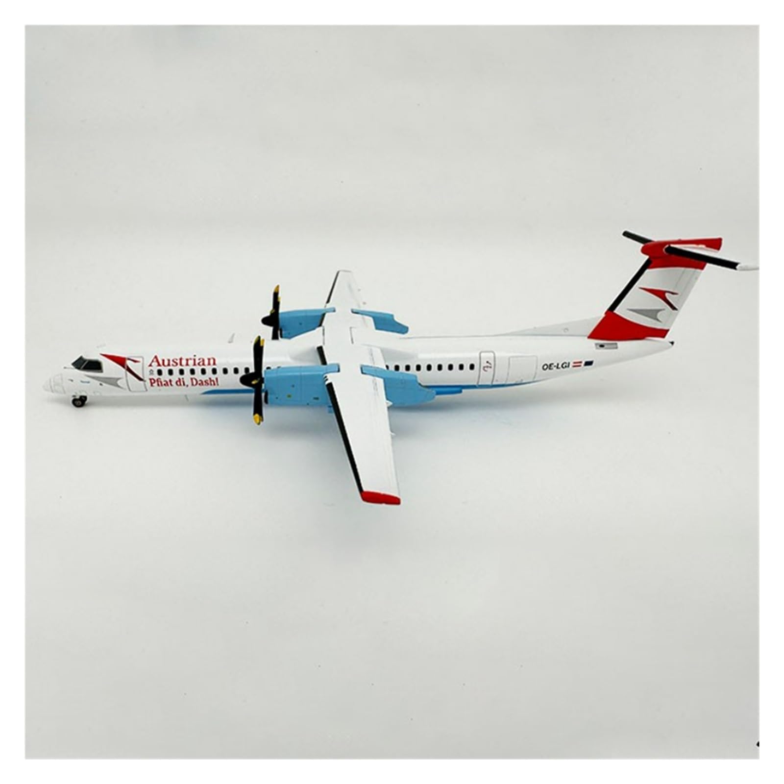 Vintage Classics samolot w skali 1:200 Dash 8 Q400 OE-LGI austriacki samolot samolot samolot odlewany stop metalowy Model z podstawą podwozie zabawka