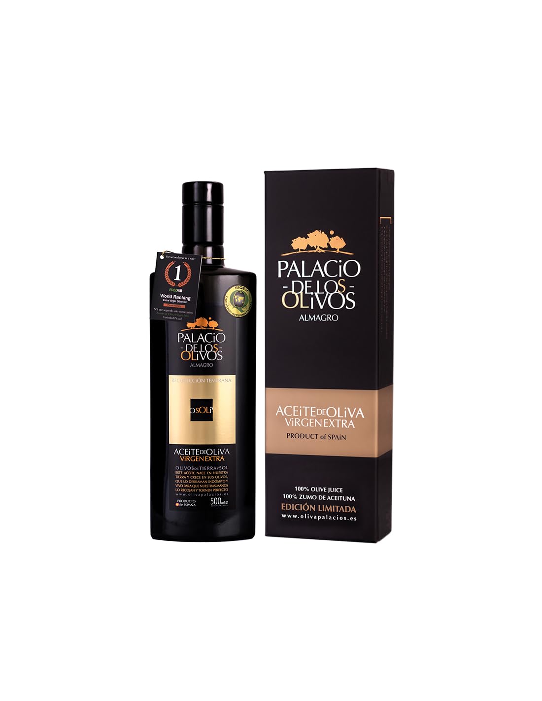 Palacio de los Olivos - Picual Gourmet Extra Virgin Olive Oil - tłoczona na zimno, wczesne zbiory - butelka 500ml z etui