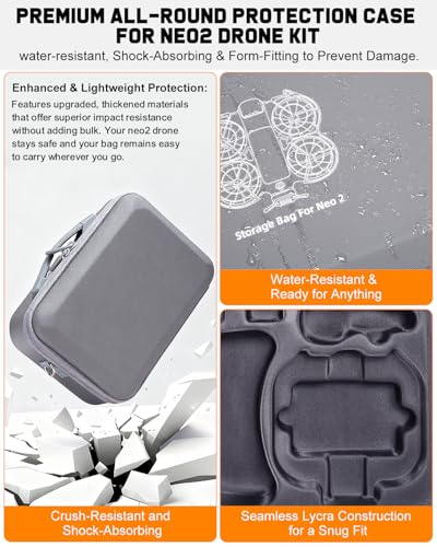 Mallette rigide DJI Neo 2 de protection imperméable pour combo FPV