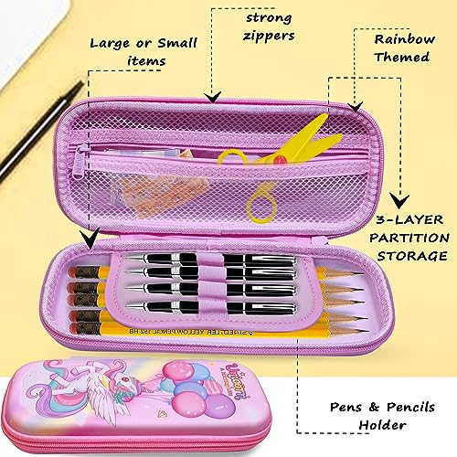 Image of FunBlast Pencil Pouches for Girls Stylish, Pencil Case for Girl, Pencil Pouches - Pencil Box for Kids, Pencil Box for Girls, (Random Color)