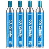 【FLÜSSIGE KOHLENSÄURE】Befüllung: 425g; Je volle Zylinder kann bis zu 60 Liter Getränke aufblähen.