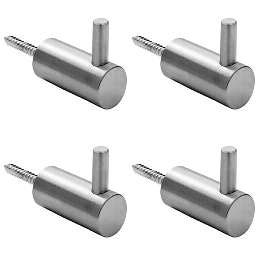 Loops 4X Coat Hook With Concealed Fixing 35Mm Projection Satin Stainless Steel