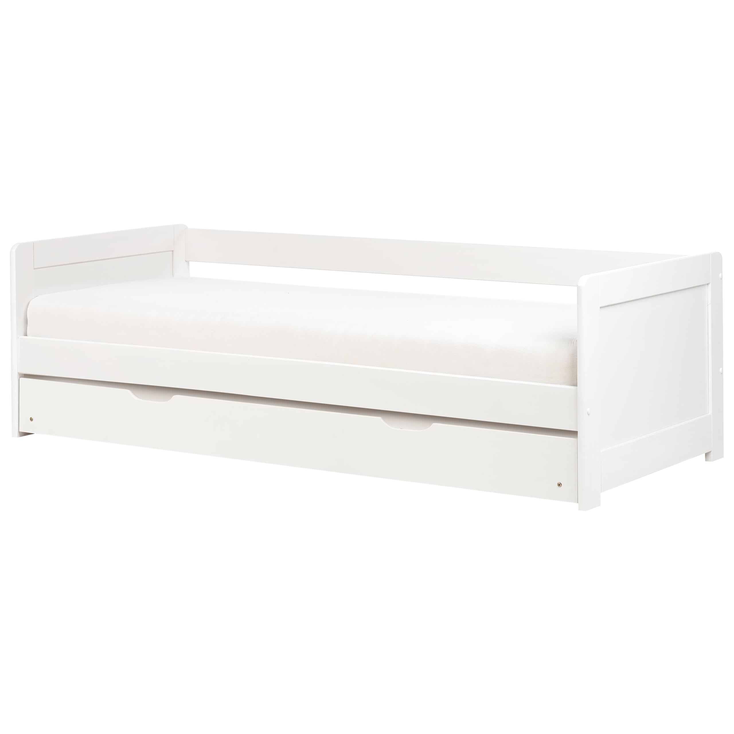 Beliani Cama Nido Infantil Deslizante de Madera de Pino Blanco 90 x 200 cm Gravelines