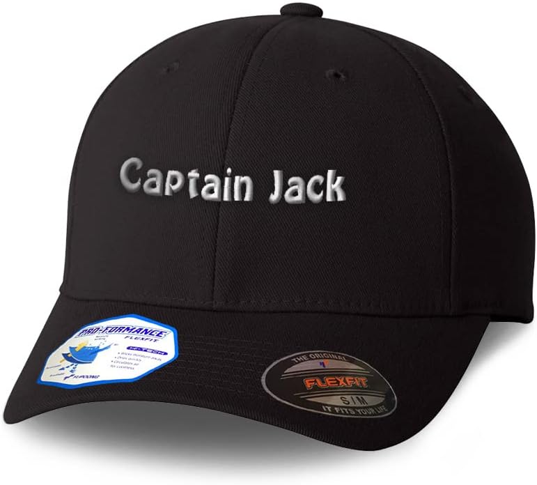 Flexfit Hats for Men & Women Captain Jack Polyester Dad Hat Baseball Cap